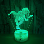 Load image into Gallery viewer, Stereo Vision Dinosaur Colorful Touch 3D Night Light
