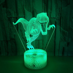 Stereo Vision Dinosaur Colorful Touch 3D Night Light