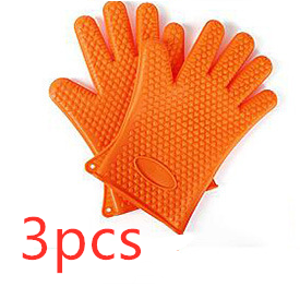 Food Grade Silicone Heat Resistant BBQ Glove Silicone Oven Mitts