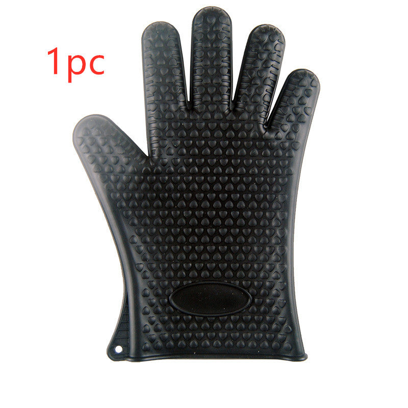 Food Grade Silicone Heat Resistant BBQ Glove Silicone Oven Mitts