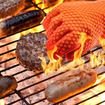 Load image into Gallery viewer, Food Grade Silicone Heat Resistant BBQ Glove Silicone Oven Mitts
