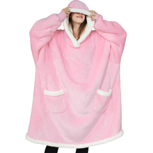 Hoodie Blanket Winter Warm Home Clothes Women Men Oversized Pullover With Pockets