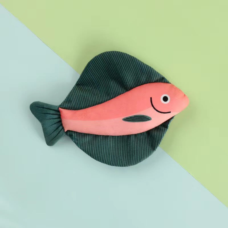 New Cat Toy Ringing Paper Fish Catnip Pet Plush Pillow